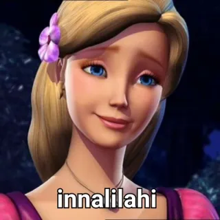🤮 cdacdf10 Barbie innalilahi Barbie, cartoon, animatie, personage telegram sticker