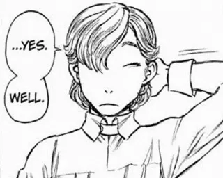 👍 1b12f30c ...YES. WELL. Manga, Anime, Personaggio, Parlare telegram sticker