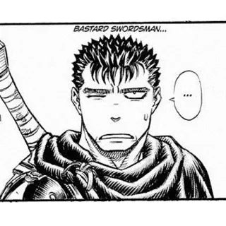 😬 2dc5436c Guts Berserk BASTARD SWORDSMAN... berserk, guts, anime, manga, spadaccino telegram sticker