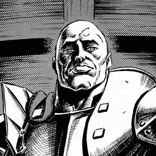 👨‍🦲 5be192ba uomo, calvo, armatura, monocromatico, illustrazione telegram sticker