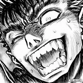 😬 b5a87843 "HA HA HA HA" ridere, manga, anime, espressione, sudore telegram sticker