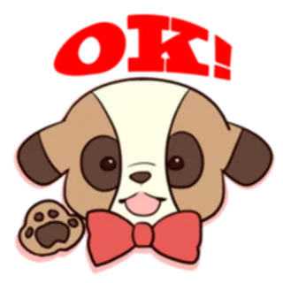 👌 edc56a3e ORI 狗, 卡通, 可爱, 小狗, 宠物, 贴纸 telegram sticker