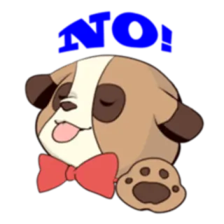 😞 f54bce35 ATOI 狗, 卡通, 领结, 可爱, 动物, 宠物, 贴纸 telegram sticker