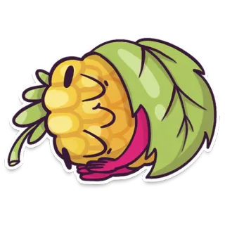 😴 1ed1bc9d Jagung, Sayur, Makanan, Stiker, Kartun, Lucu, Daun whatsapp sticker