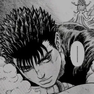 ➿ 2b269c12 Guts Berserk Manga, Anime, Berserk, Guts, Fantasía oscura telegram sticker