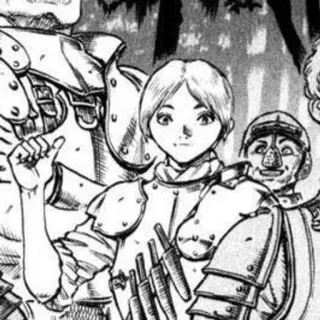 ➿ 3f252454 Casca Berserk armadura, anime, manga, soldado, mujer, guerrera telegram sticker