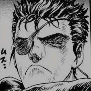 ➿ 9b7c40d1 Guts Berserk ムス Manga, Enojado, Guerrero, Parche, Berserker, Agallas telegram sticker