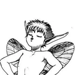 ➿ d11c21ce Elfo, Hada, Alas, Dibujos animados, Anime telegram sticker