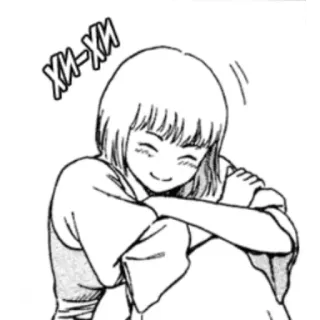 😁 187f10a4 ХИ-ХИ 귀여운, 행복한, 소녀, 애니메이션, 만화 telegram sticker