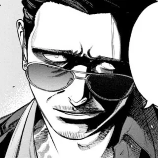 😎 f83d322e uomo, occhiali da sole, anime, manga, ritratto, persona telegram sticker