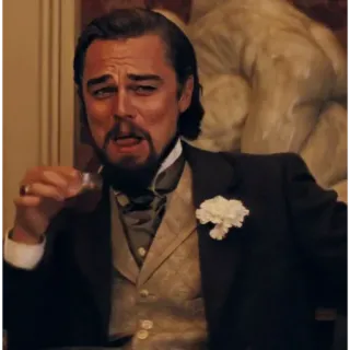 ⭐️ 2b9d8d92 Leonardo DiCaprio Meme, Rindo, Dicaprio, Engraçado, Ator, Filme, Reação telegram sticker