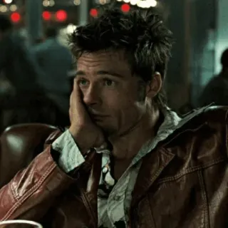 ⭐️ 5aea3578 Tyler Durden Fight Club Brad Pitt, Filme, Clube da Luta, Tyler Durden telegram sticker