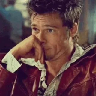 ⭐️ ee532395 Tyler Durden Fight Club Clube da Luta, Tyler Durden, Brad Pitt, Filme, Personagem, Retrato telegram sticker