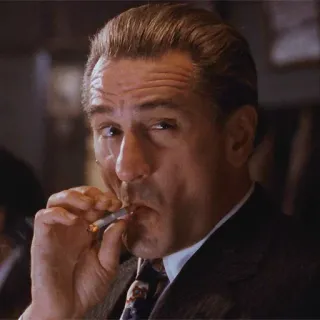⭐️ ff1529a6 Robert De Niro cigarro, fumando, homem, retrato, ator, filme telegram sticker