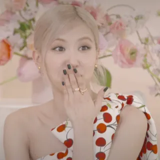 🤭 ab4ba060 Rose Rose, Blackpink, K-pop, penyanyi, selebriti, wanita, pirang telegram sticker