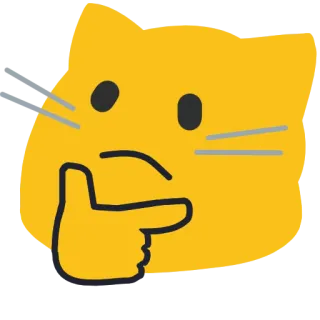 🤔 8376e009 Katze, denken, nachdenken, Frage, Emoji telegram sticker