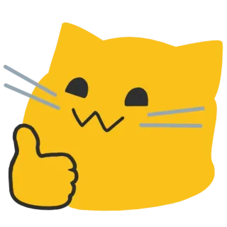 👍 e435ba28 Katze, Emoji, Daumen hoch, Like, Positiv, Okay telegram sticker