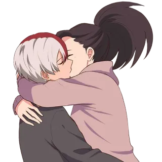 ❤️ 2661378a Todoroki Shoto My Hero Academia Anime, Hôn, Cặp đôi, Lãng mạn, Manga, My Hero Academia, Fanart, Todoroki Shoto telegram sticker