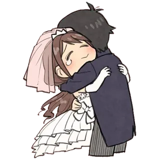 ❤️ b10f09f0 đám cưới, cô dâu, chú rể, hôn nhân, cặp đôi, tình yêu, lễ kỷ niệm telegram sticker