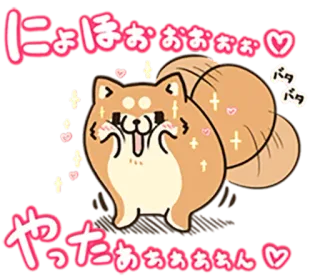 🐶 aa57c3fa にょほおおおおお♡
やったああああん♡ anjing, lucu, shiba inu, hewan, kawaii, bahagia telegram sticker