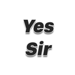 👍 053d0f6c Yes Sir ครับ, ยืนยัน, เห็นด้วย, ประชด, ความเคารพ telegram sticker