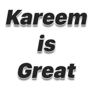 🧔 a48635a5 Kareem Kareem is Great ชื่อ, kareem, เยี่ยม, ดี, สติกเกอร์ telegram sticker