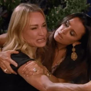 😢 2292ec93 women, sad, crying, friendship, comfort, hug whatsapp sticker