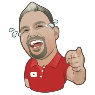 😂 64e2ae5e mężczyzna, wskazywanie, śmiech, humor, kreskówka telegram sticker