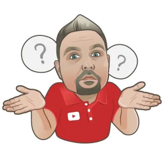 🤷‍♂️ 96258844 pytanie, zdezorientowany, niepewny, mężczyzna, kreskówka, naklejka telegram sticker