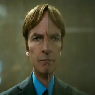 ⚖️ 056ca93b Saul Goodman Better Call Saul адвокат, криминал, телешоу, серьезный, усмешка whatsapp sticker