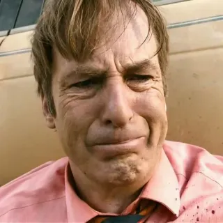 ⚖️ 4e7cd811 Saul Goodman Better Call Saul грустный, плачет, адвокат, драма, телешоу whatsapp sticker