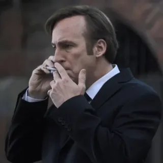 ⚖️ 511597fd Saul Goodman Better Call Saul адвокат, телефон, костюм, Боб Оденкерк whatsapp sticker