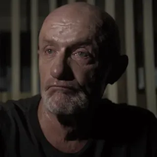 ⚖️ 654d8a0a Mike Ehrmantraut Breaking Bad старый, мужчина, серьезный, киллер whatsapp sticker