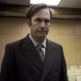 ⚖️ 7455a20b Saul Goodman Better Call Saul адвокат, преступник, костюм, офис, серьезный whatsapp sticker