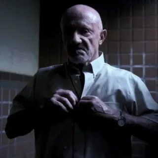 ⚖️ 8fd19799 Mike Ehrmantraut Breaking Bad мужчина, серьезный, старый, актер, Эрмантраут whatsapp sticker