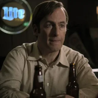 ⚖️ 92ec4d0e Saul Goodman Better Call Saul адвокат, выпивка, мужчина, сериал whatsapp sticker