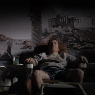 ⚖️ a12dbb64 Saul Goodman Better Call Saul мужчина, стул, отдых, телешоу, адвокат whatsapp sticker