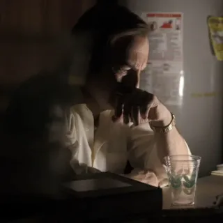 ⚖️ aad3d8c0 Saul Goodman Better Call Saul адвокат, мужчина, серьезный, думающий, Во все тяжкие whatsapp sticker