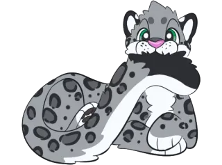 😺 057b8a2c 눈표범, 퍼리, 동물, 귀여운, 만화 telegram sticker