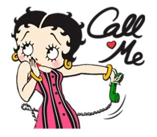 📞 8bf80e18 Betty Boop desenho animado, flerte, personagem, feminino, coração vermelho telegram sticker