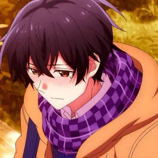 ⬛️ cdc06d4c Anime, Syal, Merona, Pria, Karakter, Potret whatsapp sticker