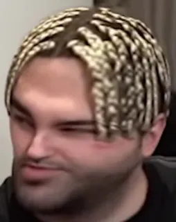 👽 5f6dd952 hombre, trenzas, peinado, retrato, persona, cara telegram sticker