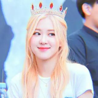 😊 fb421924 Rose kpop, singer, crown, rose, blackpink whatsapp sticker