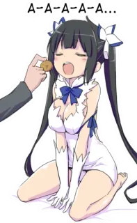 🍘 54b61e2c Hestia Is It Wrong to Try to Pick Up Girls in a Dungeon? A-A-A-A-A... 애니메이션, 귀여운, 헤스티아, 음식, 만화, 팬아트 telegram sticker