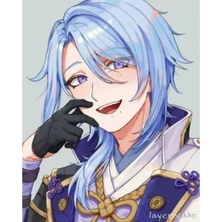 ❤ 0fa13497 Kamisato Ayato Genshin Impact Anime, Videojuego, Genshin Impact, Kamisato Ayato, Personaje telegram sticker