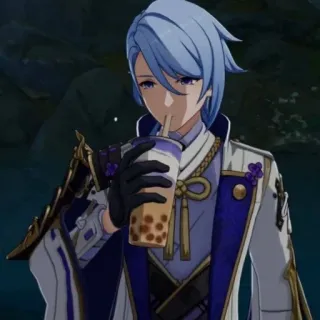 ✨ 42df7da5 Ayato Genshin Impact Anime, Personaje, Bebida, Videojuego, Ayato, Genshin Impact telegram sticker