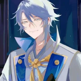 ✨ c125a9a5 anime, personaje, pelo azul, arte, ilustración telegram sticker