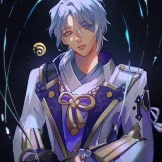 ✨ f27e0e1a Kamisato Ayato Genshin Impact Anime, Kamisato Ayato, Genshin Impact, Personaje de videojuego telegram sticker