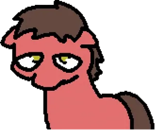 😒 0081a534 ポニー, 漫画, 動物, 馬 telegram sticker