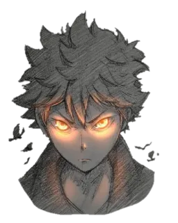 😡 59f09fcc Anime, Manga, Personaggio, Ritratto, Occhi luminosi, Schizzo telegram sticker